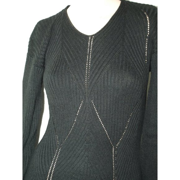 Vittoria Made in Italy black knit top with cut outs SZ M - Picture 1 of 4